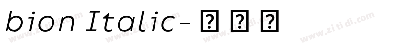 bion Italic字体转换